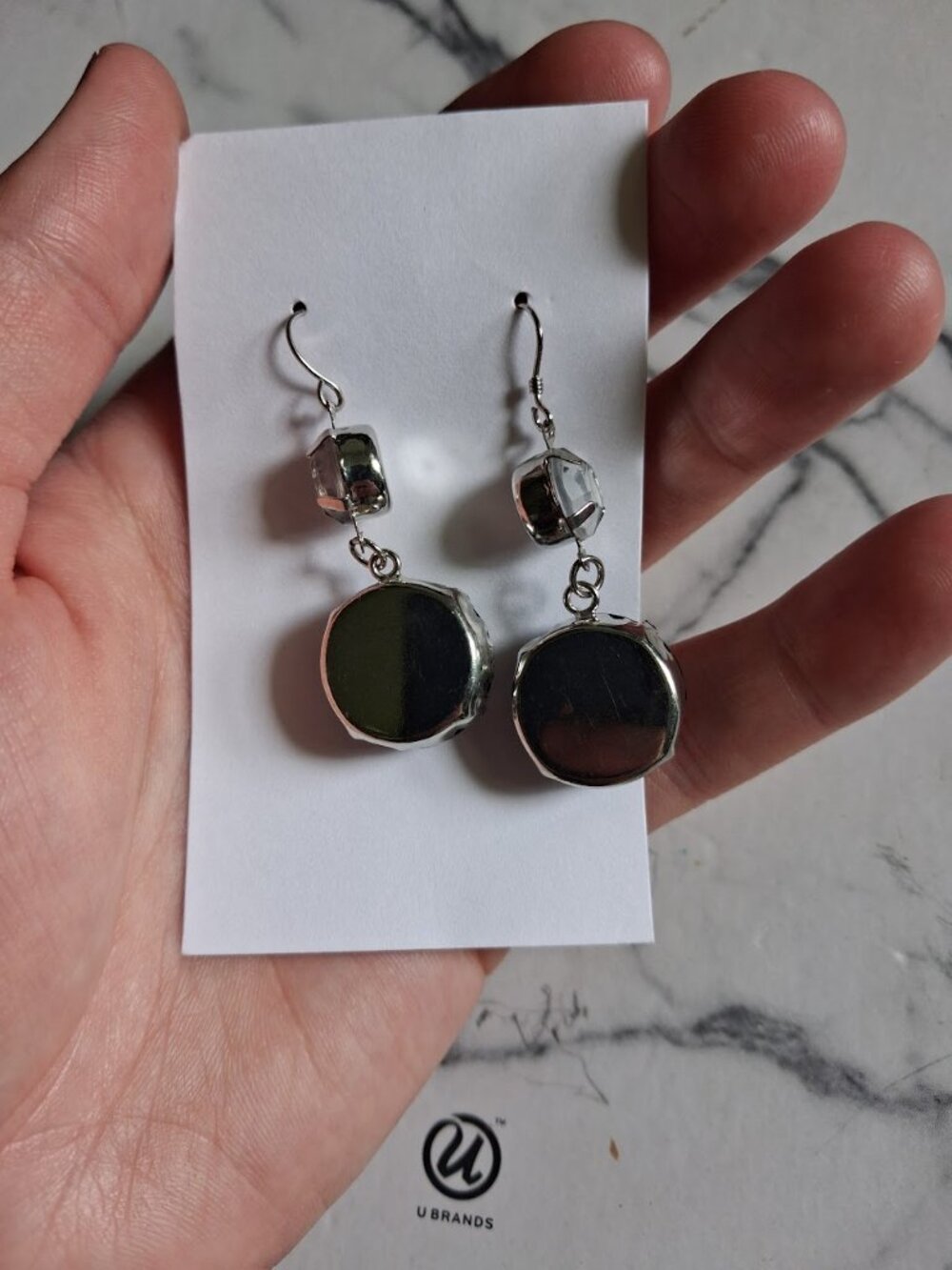 Unique dangle earrings - Picture 2 of 3